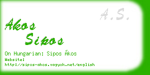 akos sipos business card