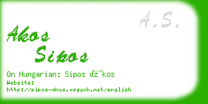 akos sipos business card